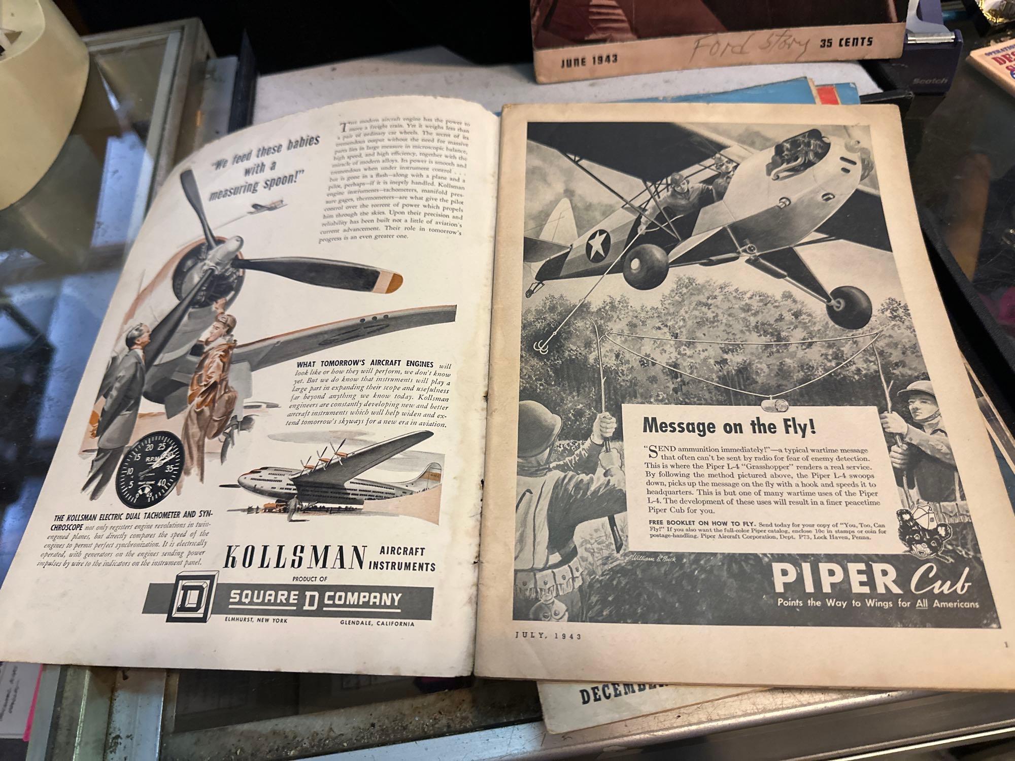 5 Copies of Air Pilot and Technician Magazines from 1943