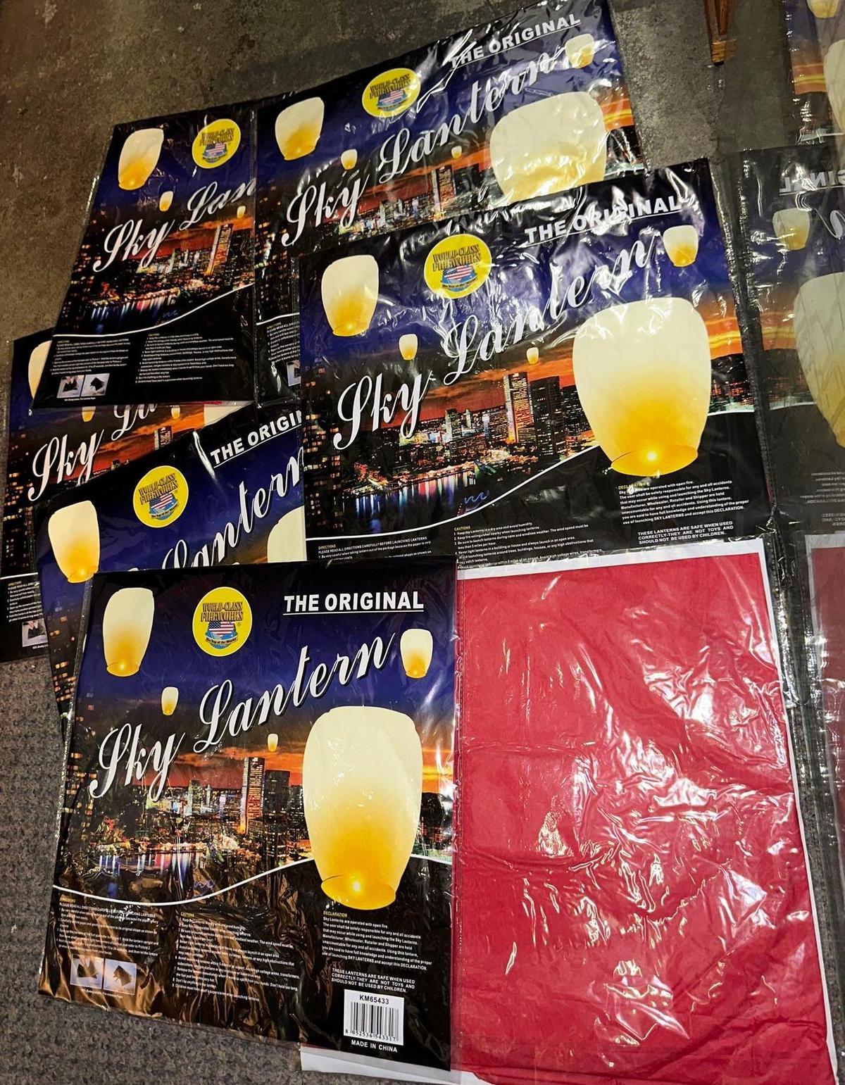 10 Sealed Original Sky Lanterns