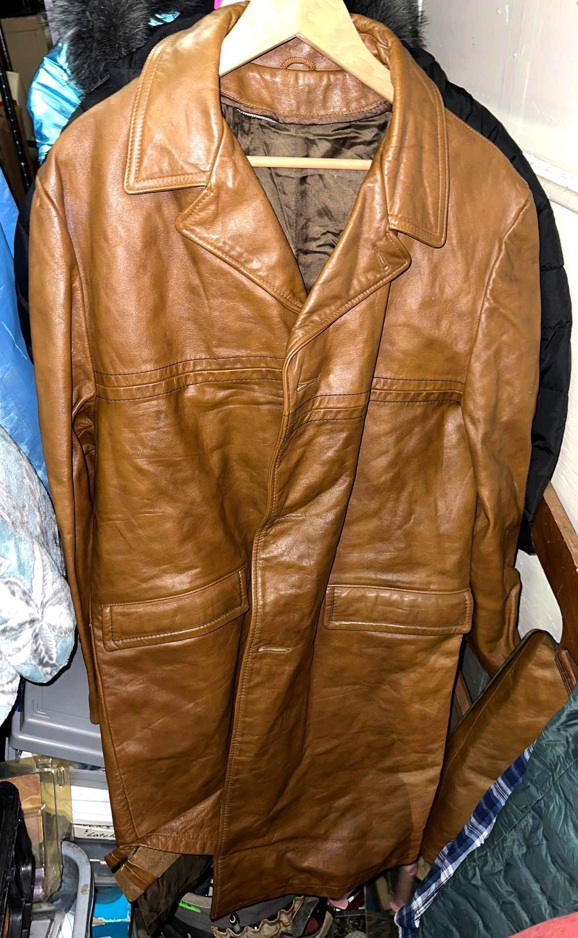 Vintage Leather Jacket- In Great Shape- Looks to be a Large
