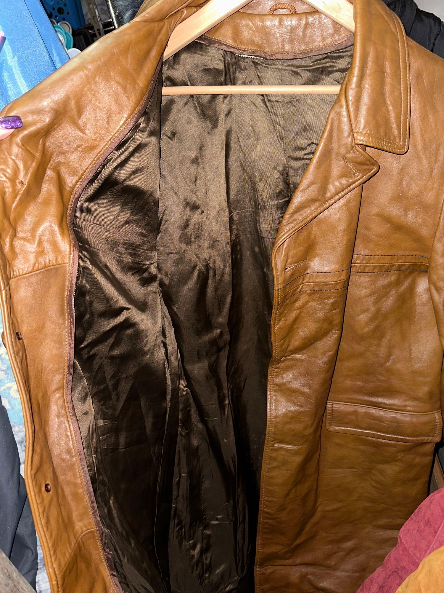 Vintage Leather Jacket- In Great Shape- Looks to be a Large