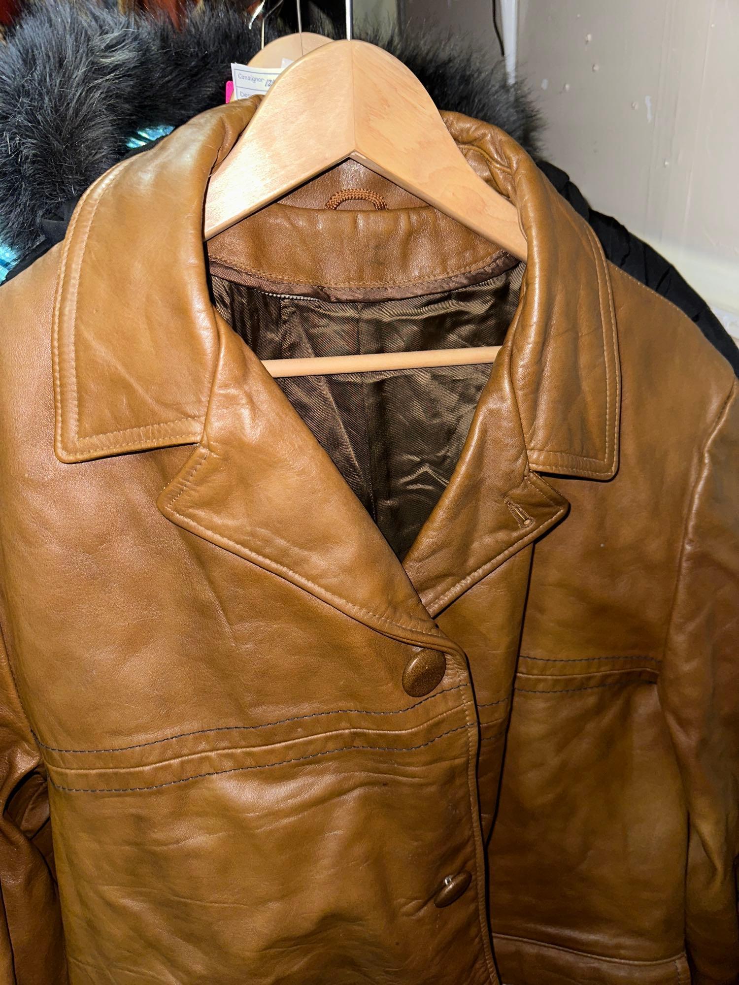 Vintage Leather Jacket- In Great Shape- Looks to be a Large