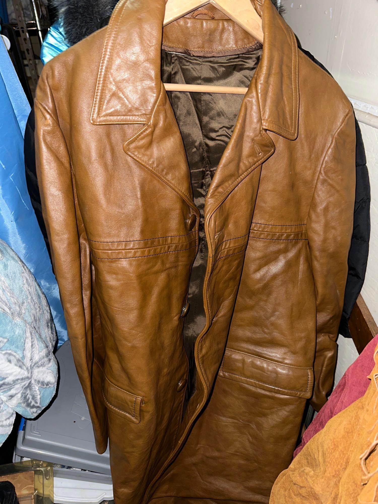 Vintage Leather Jacket- In Great Shape- Looks to be a Large