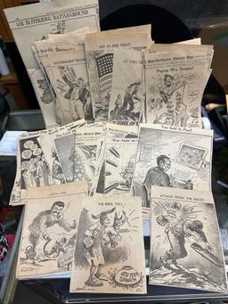 Over 50 WW2 Political Cartoons from the Seattle P.I. 1940 to 1943