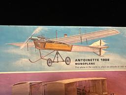 2 old Models 1908 Antoinette and 1908 Voisin Farman- Never Opened- Complete- Scarce
