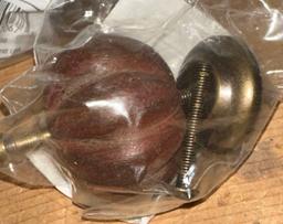 Set of 6 New Wood Ball Knobs