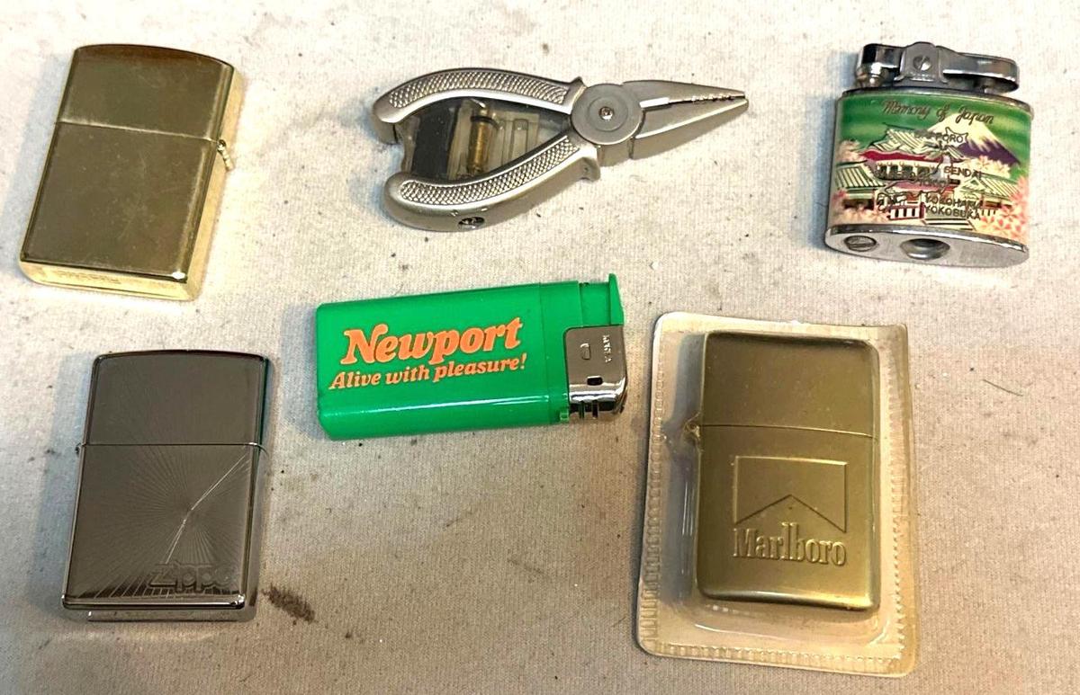 Vintage Collectible Lighters- including a Zippo- Some unused