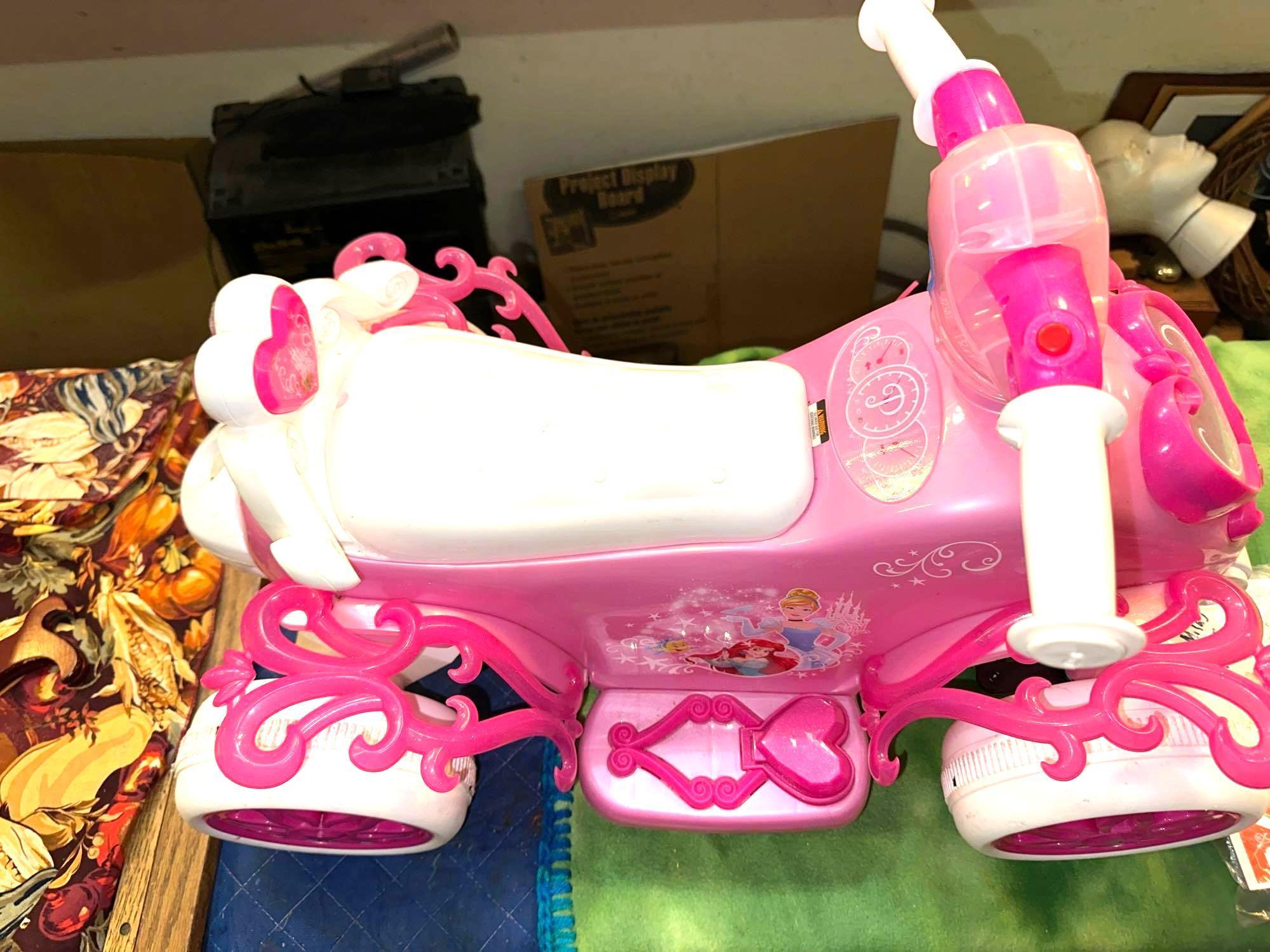 Huffy Disney Princess Battery Ride-on Quad- with Lights and Music- Works