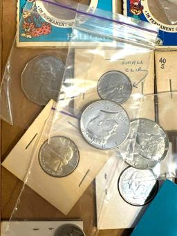 Lot of Vintage Foreign and American Coins