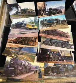 14 Railroad Postcards - All Steam