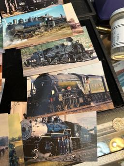 14 Railroad Postcards - All Steam