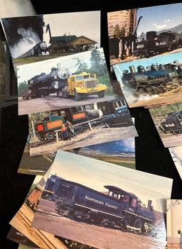 14 Railroad Postcards - All Steam