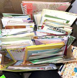 Craft Lot- Box full of New Greeting cards, New stickers and more
