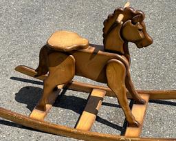 Vintage Wood rocking Horse