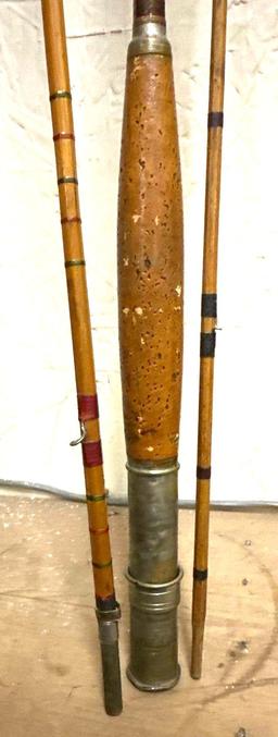Old Bamboo Fishing Pole in Tube
