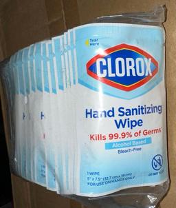 2000 (2 Cases) Clorox Hand Sanitizer Wipes