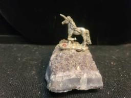 Unicorn on Amethyst