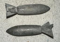 Two WWII Era Kinetic Lazy Dog Bombs