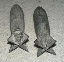 Two WWII Era Kinetic Lazy Dog Bombs