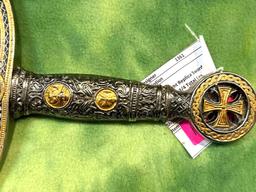 Templer Knight Replica Sword W/sheath 46 3/4" total length