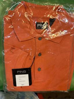 3 New Ping Golf Shirts size Small, Large and XL