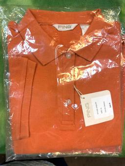 3 New Ping Golf Shirts size Small, Large and XL