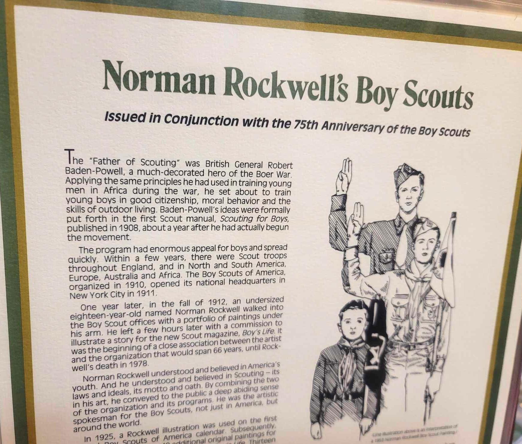 Norman Rockwell Boy Scout book & Stamps