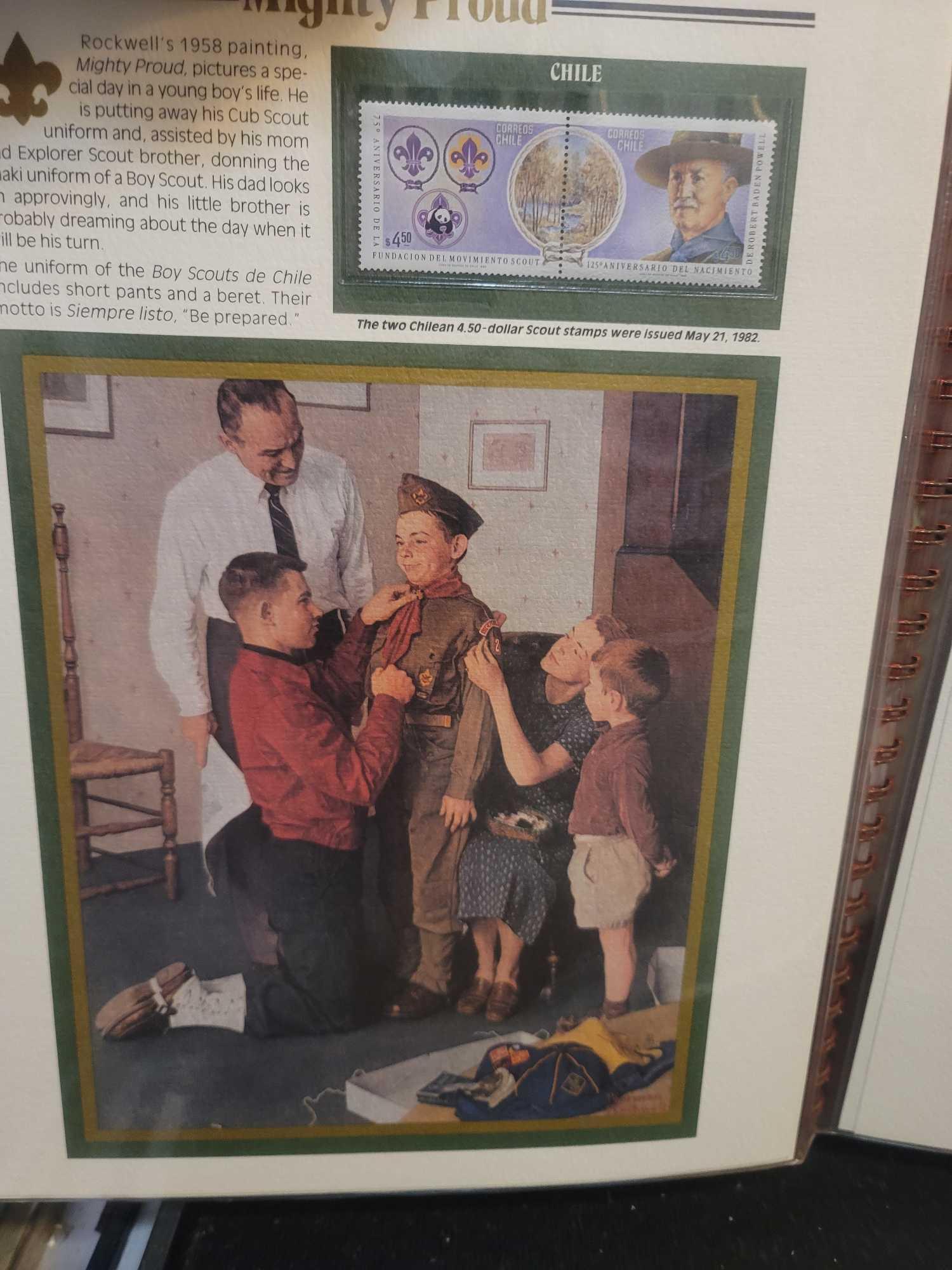 Norman Rockwell Boy Scout book & Stamps