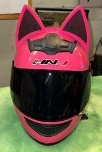 Pink Kitty Motorcycle/ATV Helmet