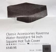 Square Hot Tub Cover 94"- New out of Box