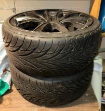 Pair of Federal 205/40 R17 Tires and rims- With a Good amount of thread