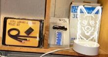 Creative Dog Light, Leather Belt & wallet set and 2 Nature Sound Players- all new