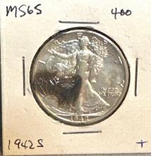 1942 S Walking Liberty Half Dollar