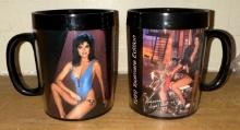 Two 1988/1989 Snap on Tools Pin up Girl Mugs