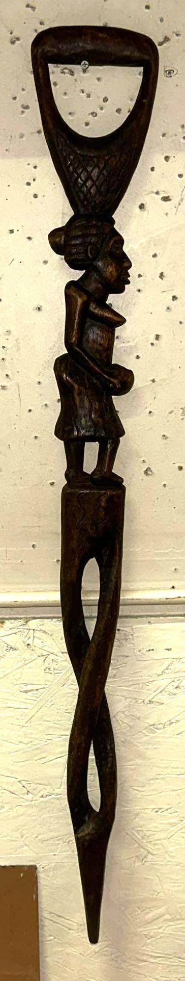 Cool Carved wood Walking Stick 40" Long