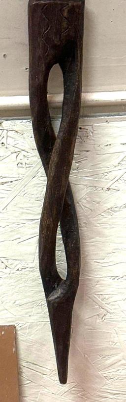 Cool Carved wood Walking Stick 40" Long