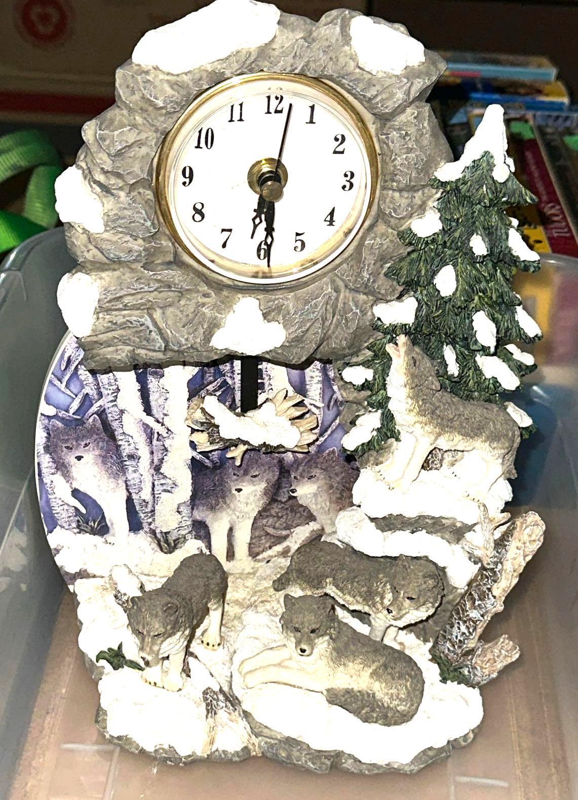 Wolf Family Pendulum Clock