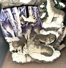 Wolf Family Pendulum Clock