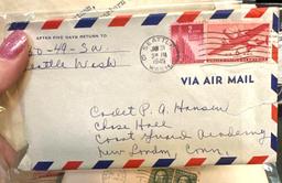 Box Full of Envelopes with Stamps and letters some Dating dating back 100 years ago