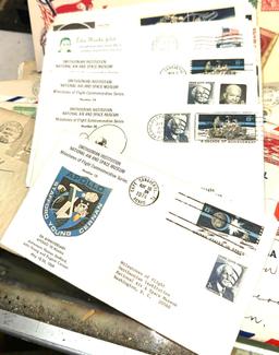 Box Full of Envelopes with Stamps and letters some Dating dating back 100 years ago