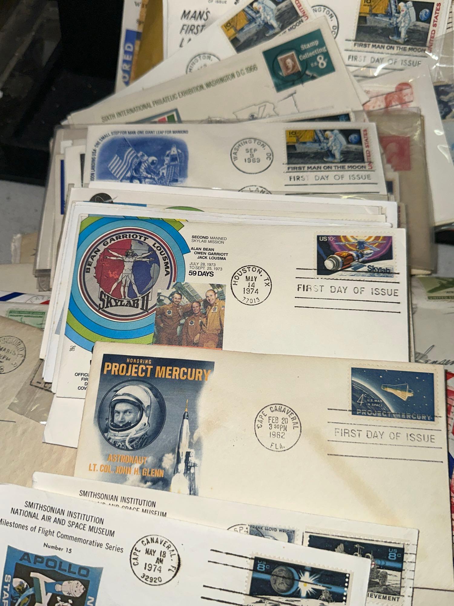 Box Full of Envelopes with Stamps and letters some Dating dating back 100 years ago