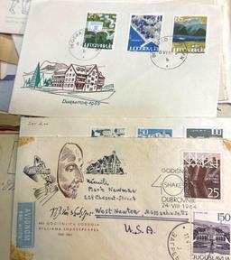 Group of Foreign Envelopes with Stamps - some dating back 100 years