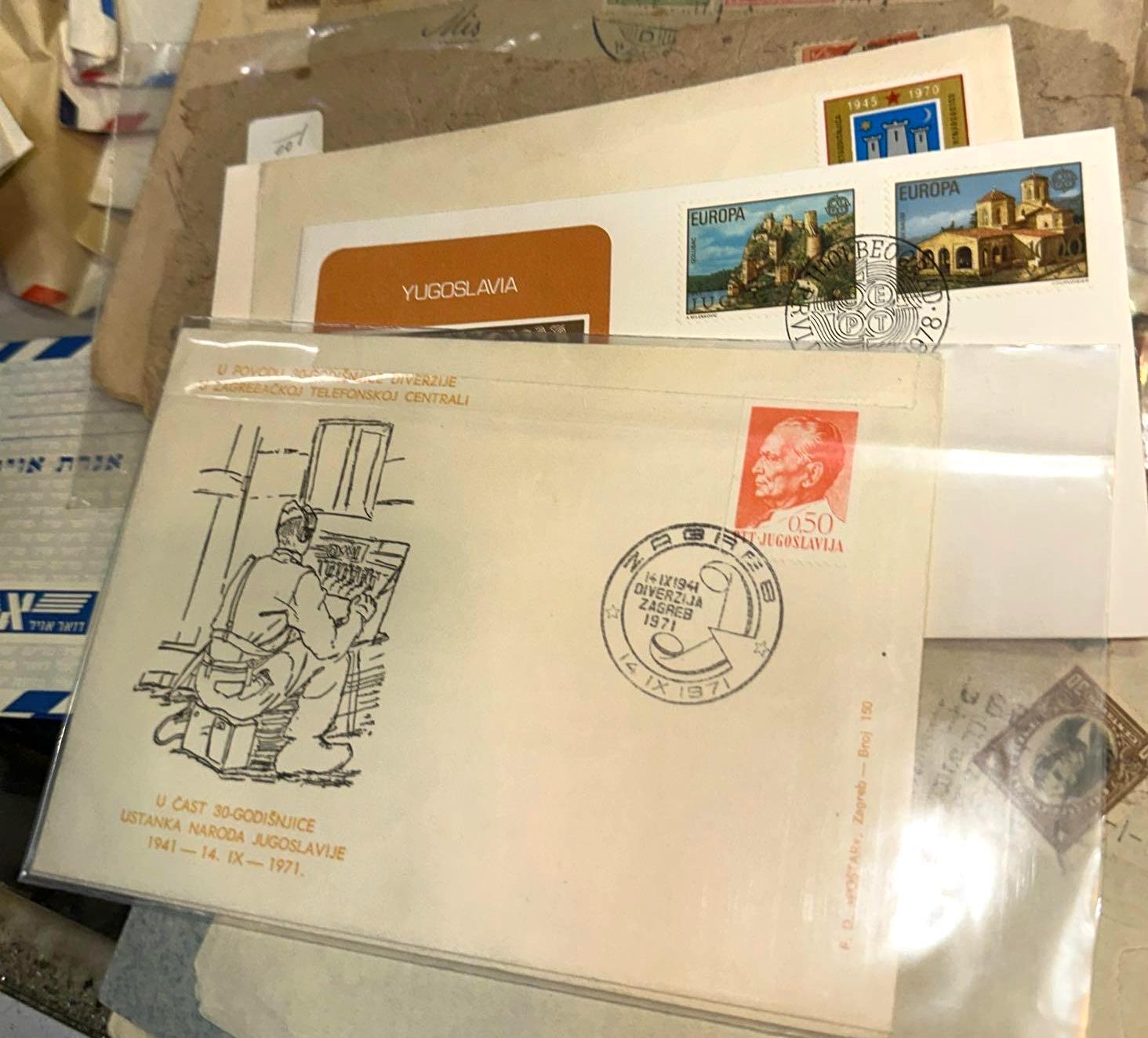 Group of Foreign Envelopes with Stamps - some dating back 100 years