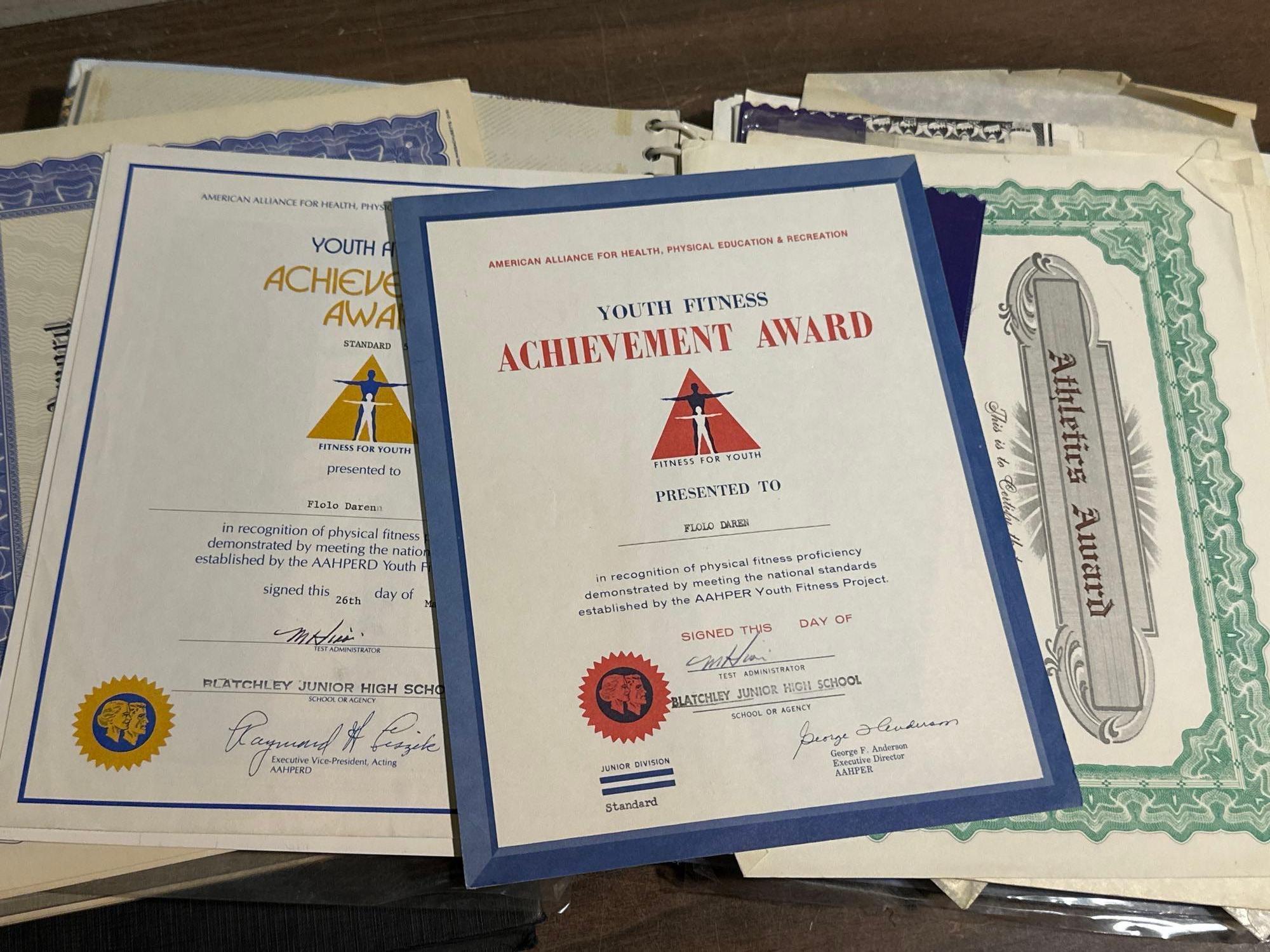 3 Vintage Scrap Books- Stamps, Awards, Articles and more