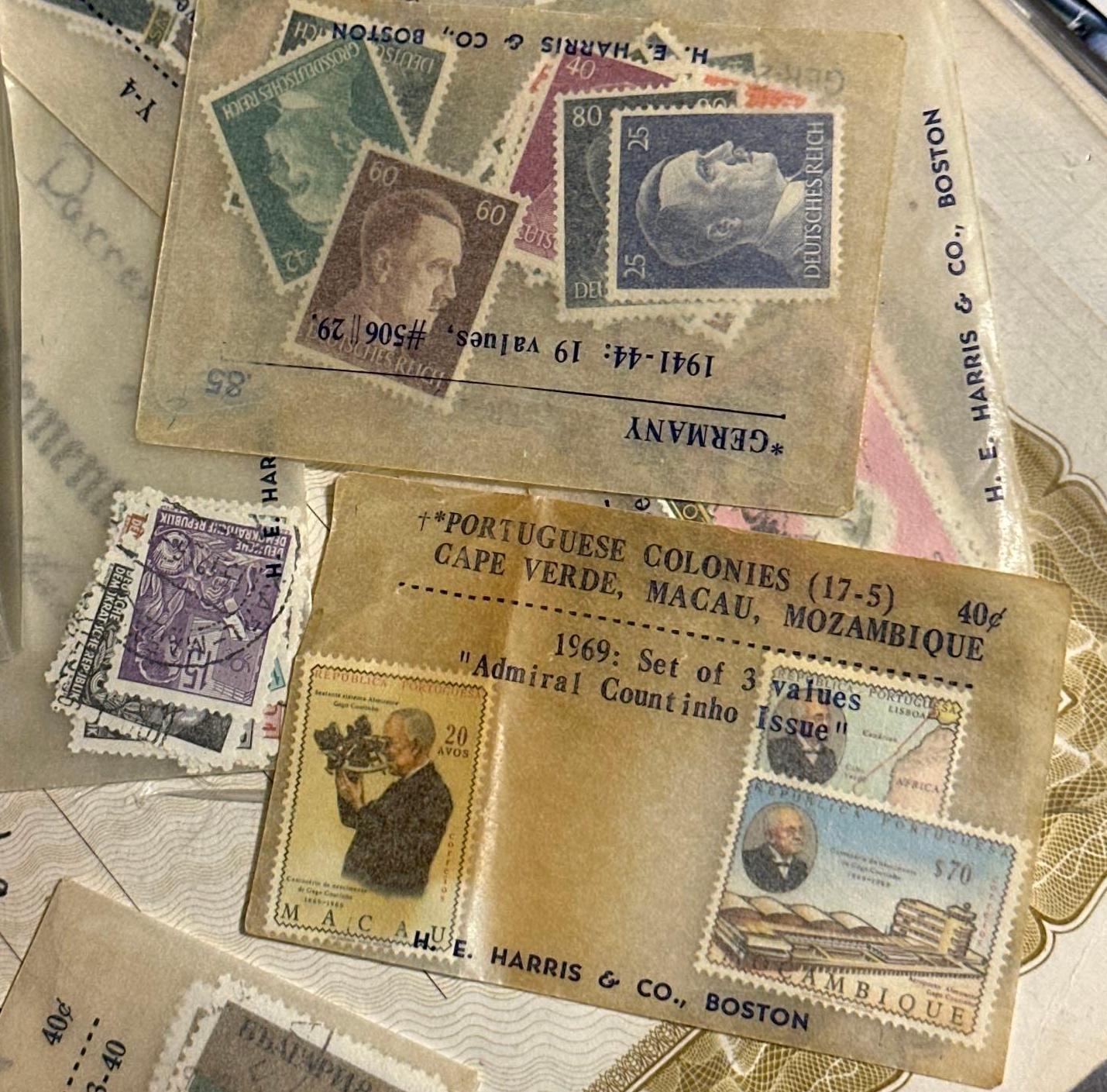 3 Vintage Scrap Books- Stamps, Awards, Articles and more