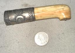 Ivory Cane Handle with Sterling Silver Adornment