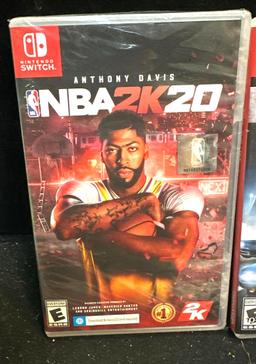 2 Nintendo Switch Video Games- NBA2k20 Game is Sealed
