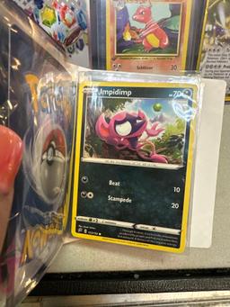 Pokemon cards- Box, Book and 3 Top loaders