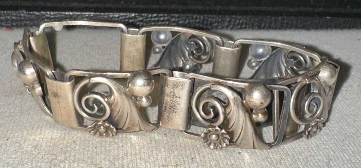 Sterling Silver Bracelet ( One Center Piece is Missing but you can but that piece towards the back)