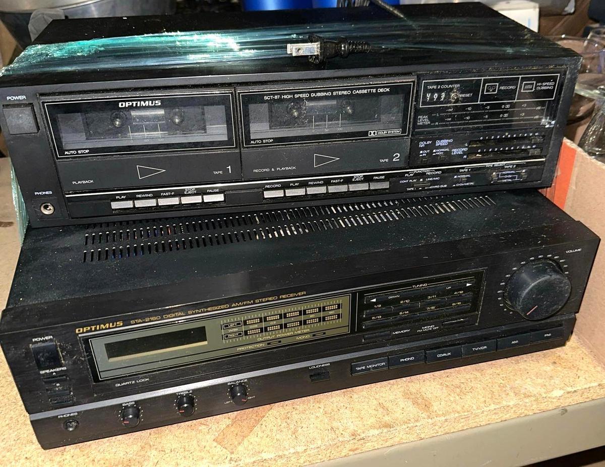 Optimus STA-2160 Receiver and Dual Cassette Players