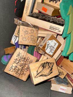 80+ Stamps from 1992- 2001- Wood, Rubber and Foam